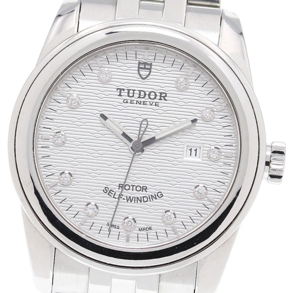 Tudor Glamour 11p Diamond Date Silver Dial Automatic Boys Watch
